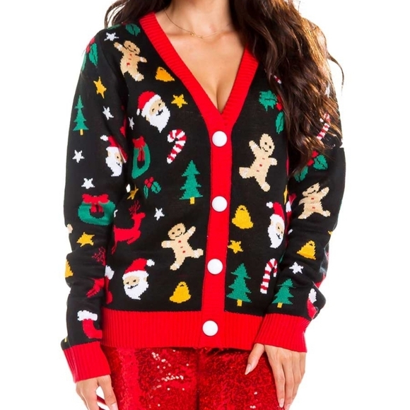 Tipsy Elves Cookie Cutter Women's Ugly Christmas Sweater Size XL - Picture 9 of 9